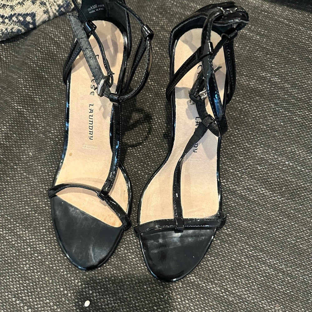 Chinese Laundry Black Strappy Heels